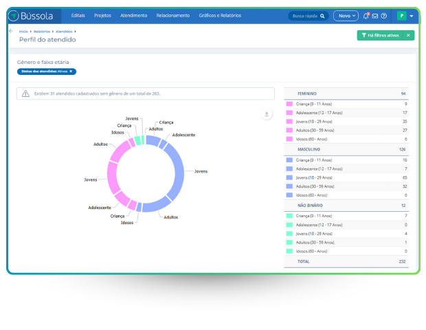 Interface de Gráficos e Relatórios